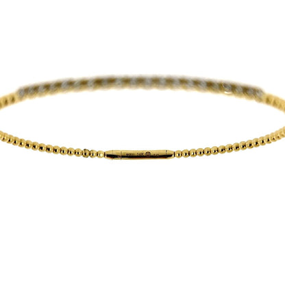 14ct Yellow Gold 0.42ct Diamond Set Flexi Bangle