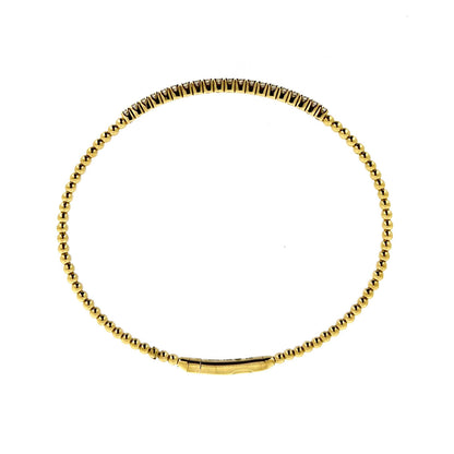 14ct Yellow Gold 0.42ct Diamond Set Flexi Bangle