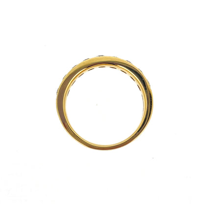 18ct Gold 1.00ct Diamond Milgrain Set Half Eternity Ring