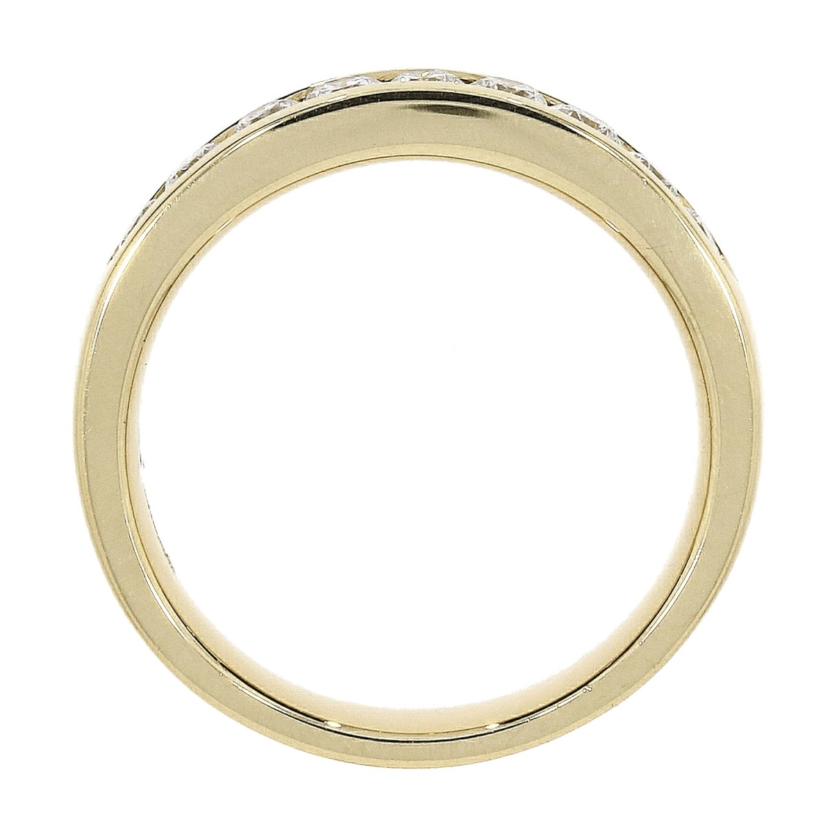 18ct Gold Nine Stone Diamond Channel Set 0.51ct Half Eternity Ring 