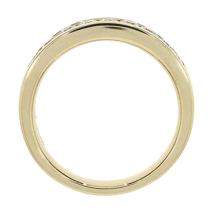 18ct Gold Nine Stone Diamond Channel Set 0.51ct Half Eternity Ring 