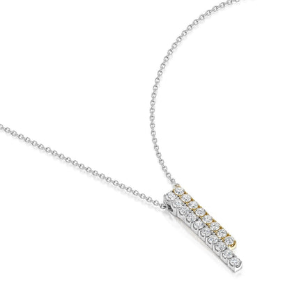 18ct Gold SKYLINE 1.50ct Diamond Set Pendant Necklace