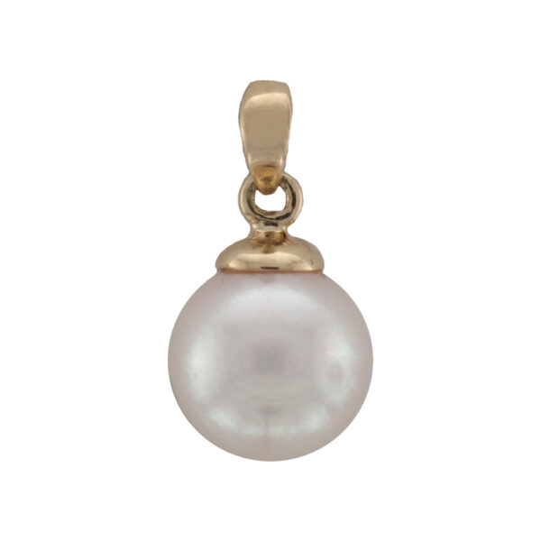 9ct Gold 6.5mm Cultured Pearl Pendant Necklace