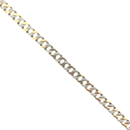 9ct Gold Diamond Set Curb Link Bracelet