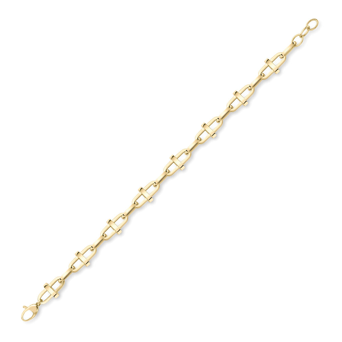 9ct Gold Elongated Oval Anchor Link Bracelet