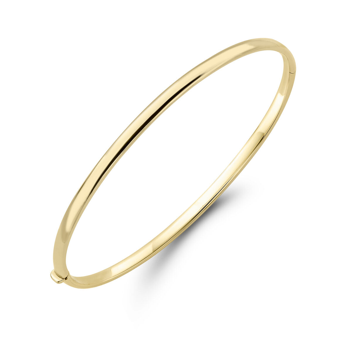 9ct Gold Oval Hinged Bangle