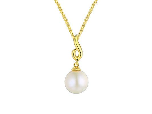 9ct Gold Pearl Pendant Necklace