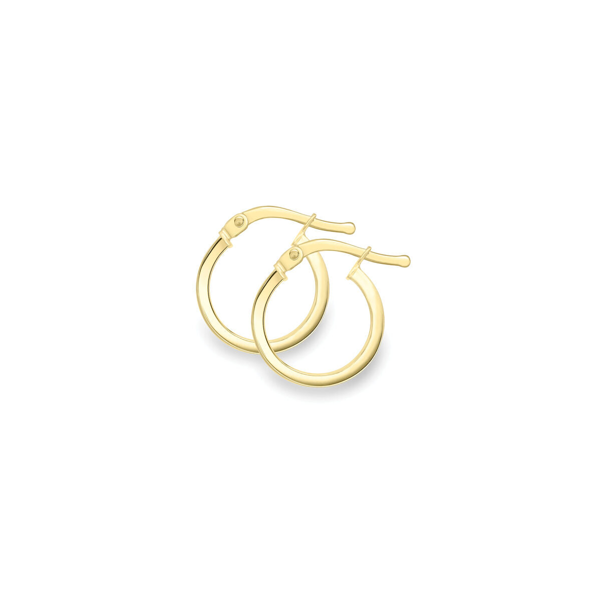 9ct Gold Plain Polished Hoop Earrings