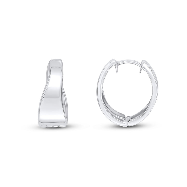 9ct Gold Polished Tapered Wave Huggy Hoop Earrings