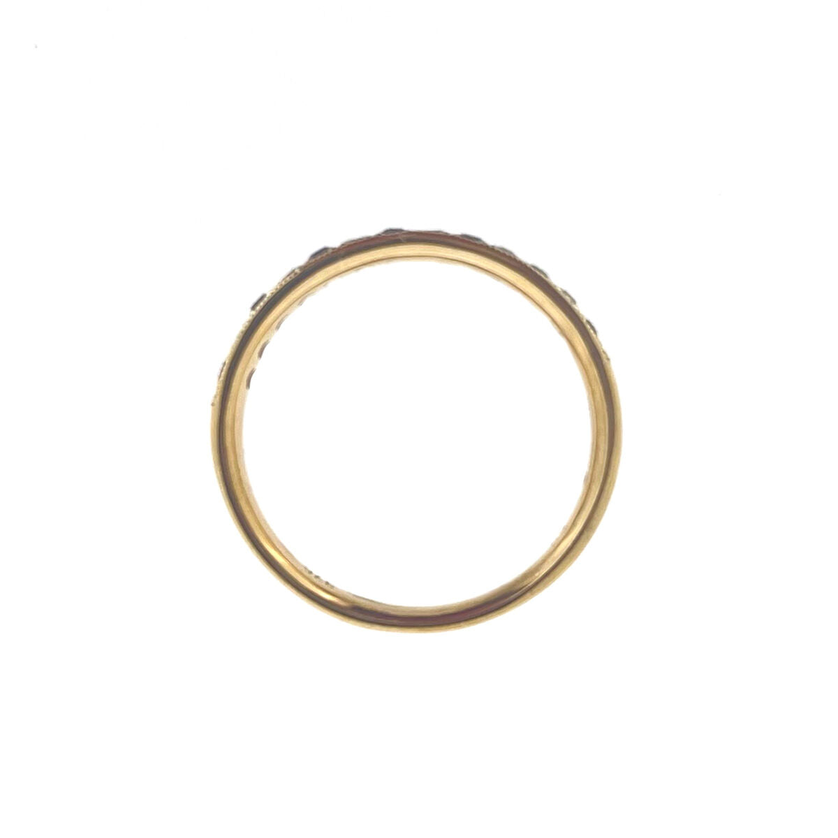 9ct Gold Sapphire & Diamond Milgrain Set Half Eternity Ring