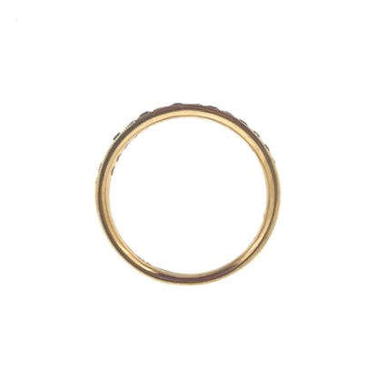 9ct Gold Sapphire & Diamond Milgrain Set Half Eternity Ring