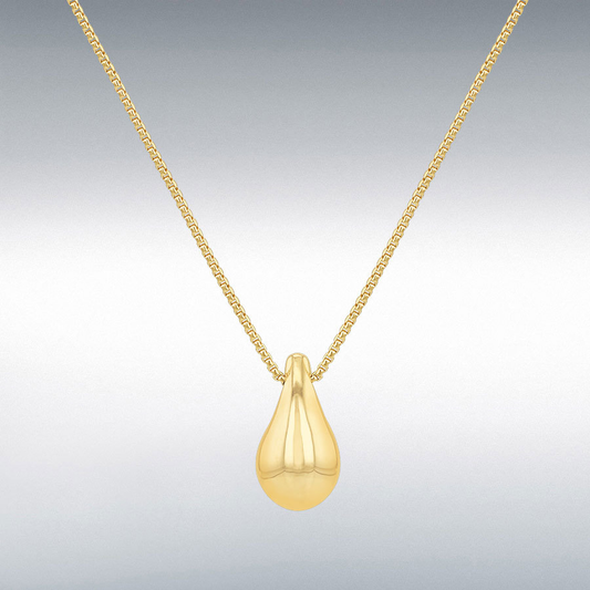 9ct Gold Small Teardrop Pendant Necklace