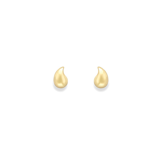 9ct Gold Teardrop Shape Stud Earrings