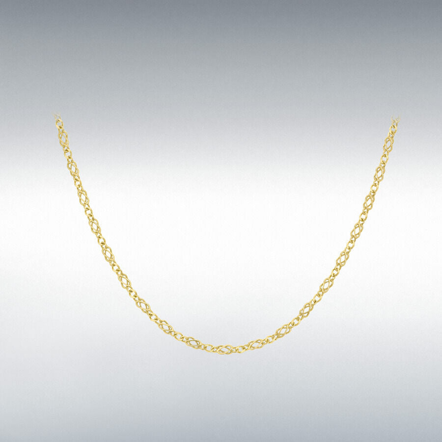 9ct Yellow Gold Celtic Link Chain 18" Necklace