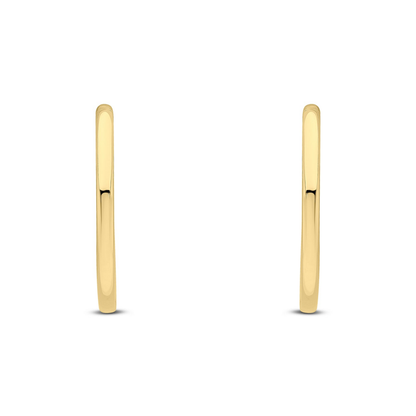 9ct Yellow Gold Hinged Sleeper Hoop Earrings (15mm)