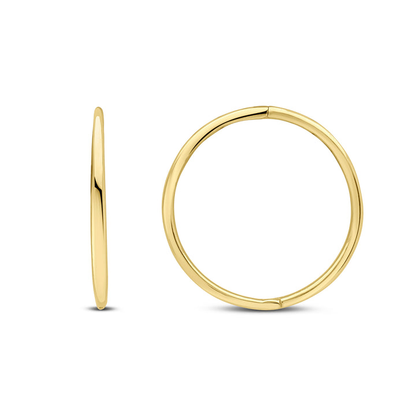 9ct Yellow Gold Hinged Sleeper Hoop Earrings (18mm)