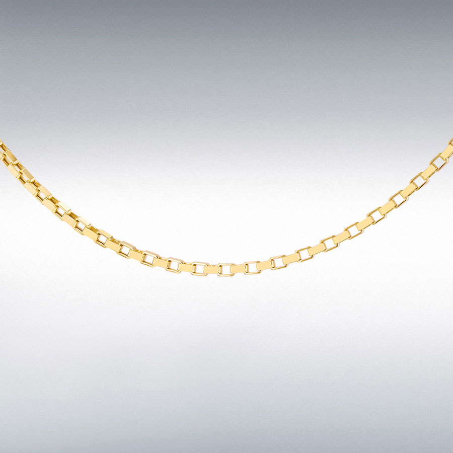 9ct Yellow Gold Square Paper Chain Link 20" Necklace