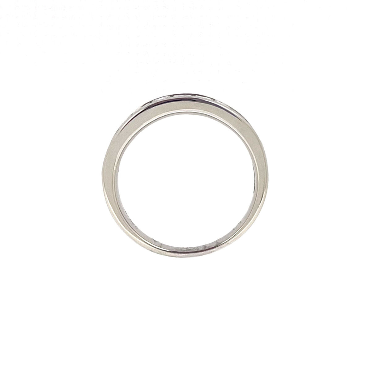 Platinum 1.00ct Princess Cut Diamond Channel Set Half Eternity Ring