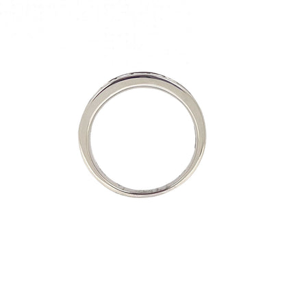 Platinum 1.00ct Princess Cut Diamond Channel Set Half Eternity Ring