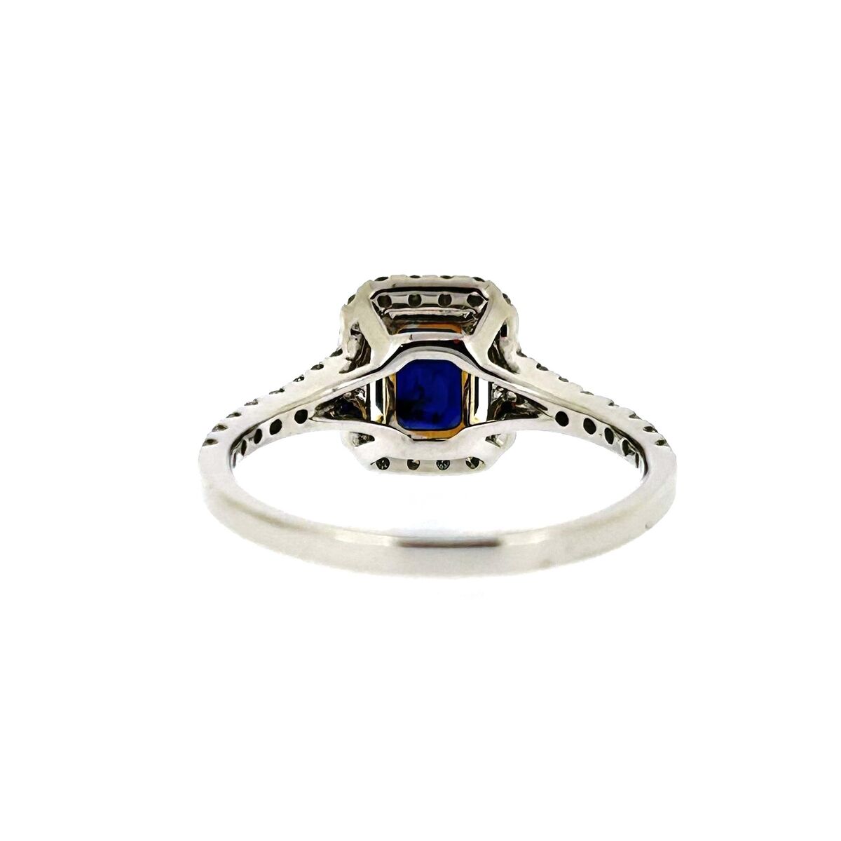 Platinum & 18ct Gold Sapphire & Diamond Set Cluster Ring