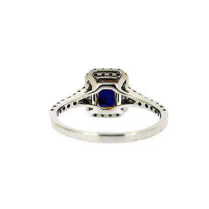 Platinum & 18ct Gold Sapphire & Diamond Set Cluster Ring