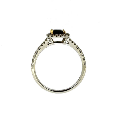 Platinum & 18ct Gold Sapphire & Diamond Set Cluster Ring