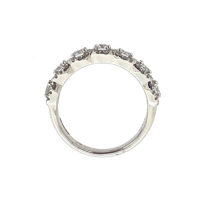 Platinum Diamond Set Multi-Cluster Dress Ring