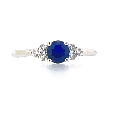 Platinum Sapphire & Diamond Set Dress Ring