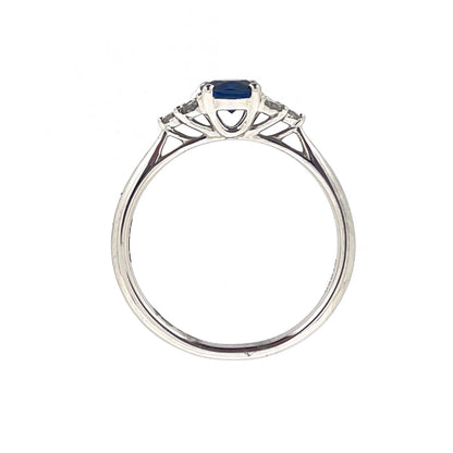 Platinum Sapphire & Diamond Set Dress Ring