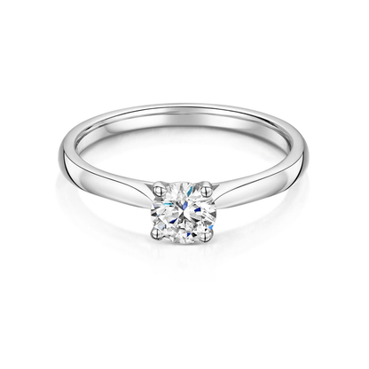 Platinum Solitaire 4 Claw Set 0.30ct Single Stone Diamond Ring