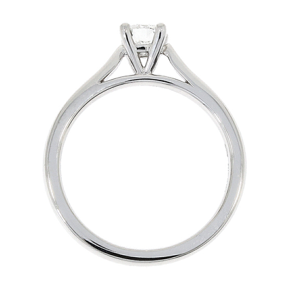 Platinum Solitaire 4 Claw Set 0.32ct Single Stone Diamond Ring