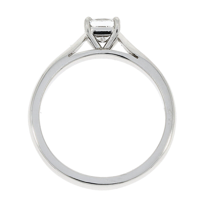 Platinum Solitaire 4 Claw Set 0.45ct Single Stone Princess Cut Diamond Ring