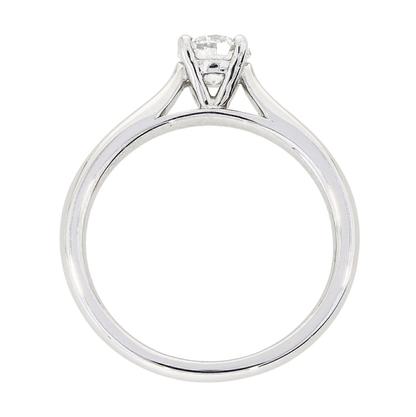 Platinum Solitaire 4 Claw Set 0.51ct Single Stone Diamond Ring