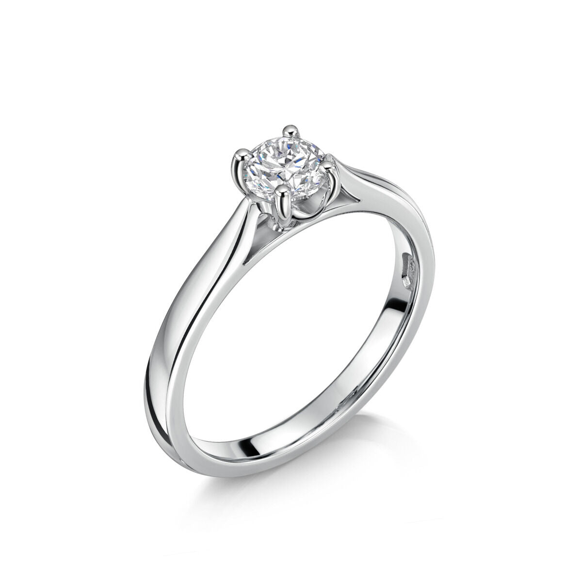 Platinum Solitaire 4 Claw Set 0.70ct Single Stone Diamond Ring