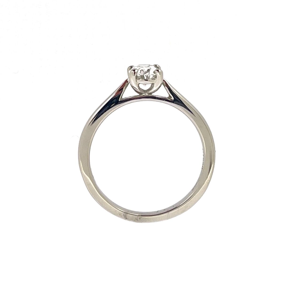 Platinum Solitaire 4 Claw Set 0.70ct Single Stone Oval Cut Diamond Ring