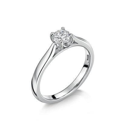 Platinum Solitaire 4 Claw Set 1.00ct Single Stone Triple X Diamond Ring