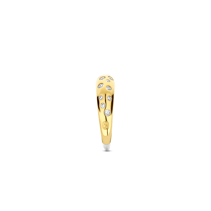 TI SENTO Gold Plated Sterling Silver Cubic Zirconia Set Ring