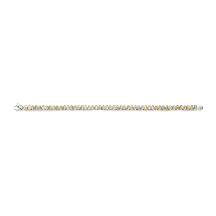 TI SENTO Gold Plated Sterling Silver Cubic Zirconia Set Tennis Bracelet