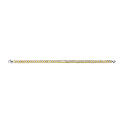 TI SENTO Gold Plated Sterling Silver Cubic Zirconia Set Tennis Bracelet