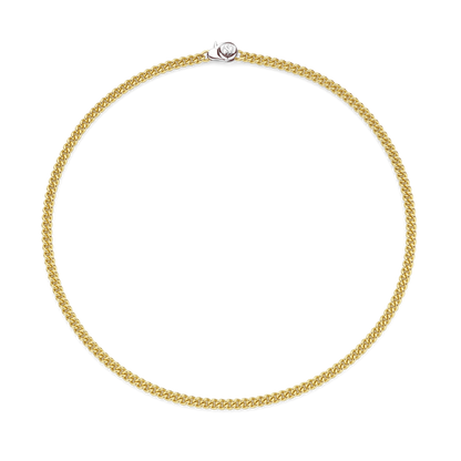TI SENTO Gold Plated Sterling Silver Curb Link Necklace