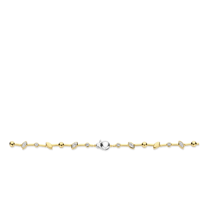 TI SENTO Gold Plated Sterling Silver Cubic Zirconia Set Necklace