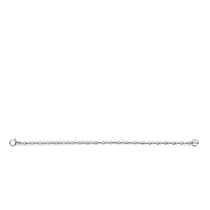 TI SENTO Sterling Silver Cubic Zirconia Rubover Set Bracelet