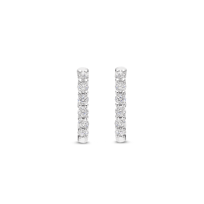 TI SENTO Sterling Silver Cubic Zirconia Set Huggy Hoop Earrings