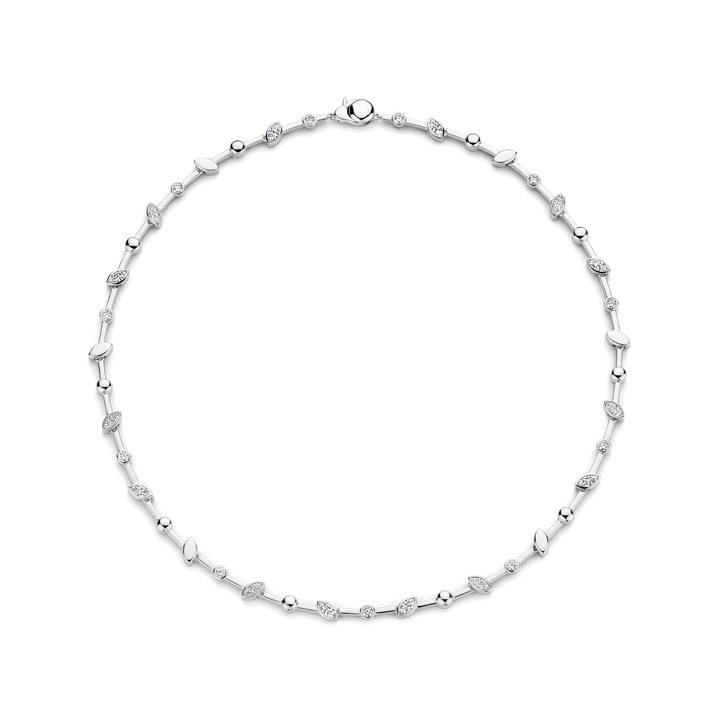 TI SENTO Sterling Silver Cubic Zirconia Set Necklace