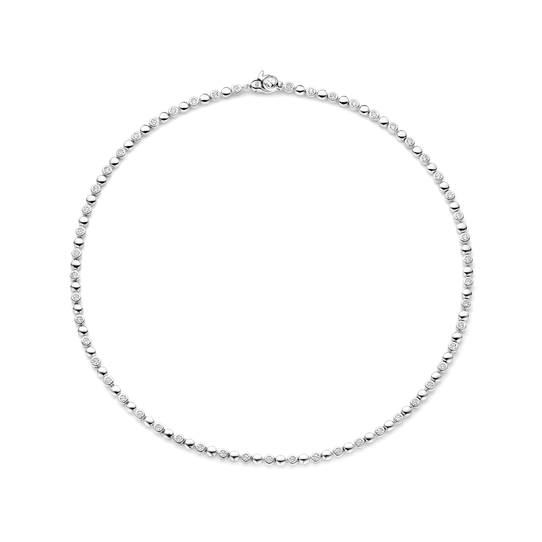 TI SENTO Sterling Silver Cubic Zirconia Set Necklace