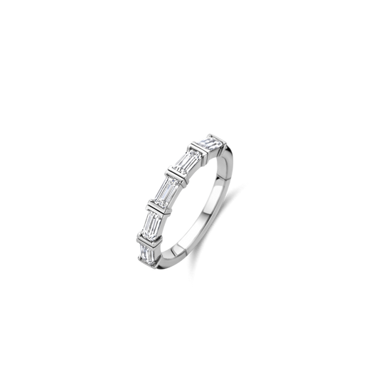 TI SENTO Sterling Silver Cubic Zirconia Set Ring