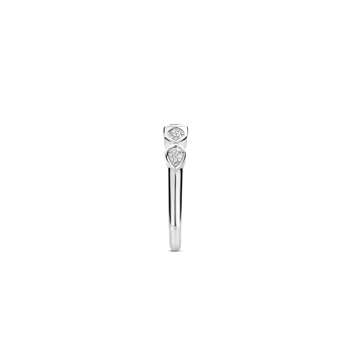 TI SENTO Sterling Silver Cubic Zirconia Set Ring
