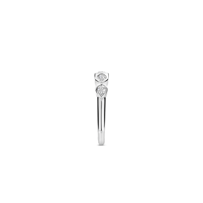 TI SENTO Sterling Silver Cubic Zirconia Set Ring