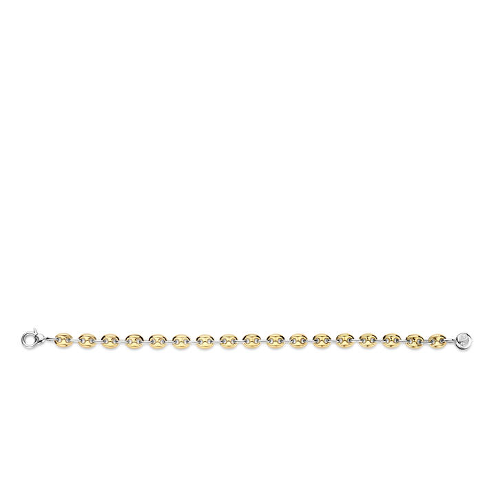 TI SENTO Sterling Silver & Gold Plated Coffee Bean Bracelet