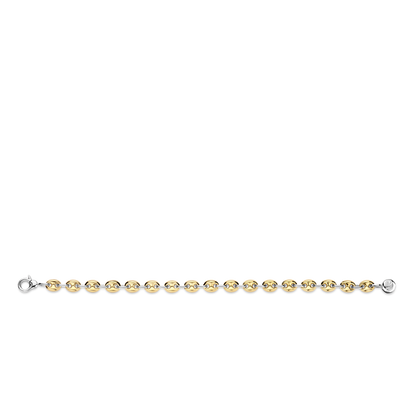 TI SENTO Sterling Silver & Gold Plated Coffee Bean Bracelet